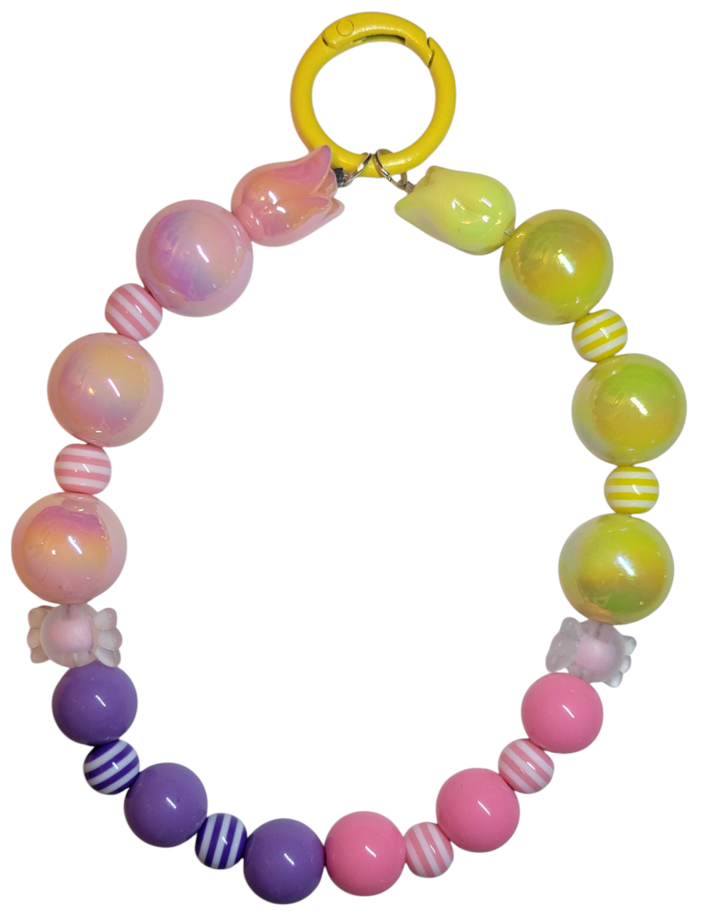Keychain- Pink/Purple/Yellow Flower