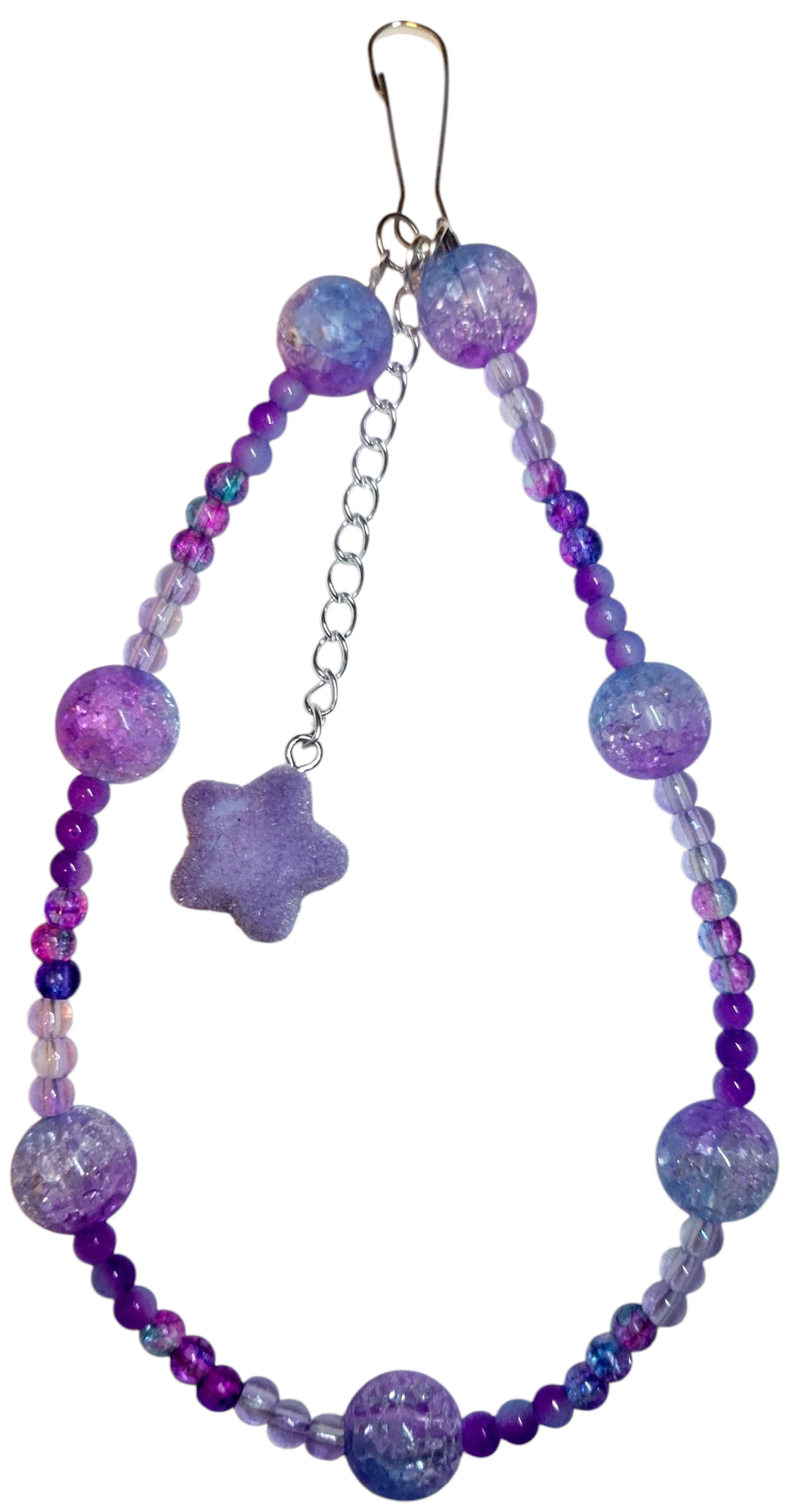 Keychain- Purple/Blue w/ Star Charm