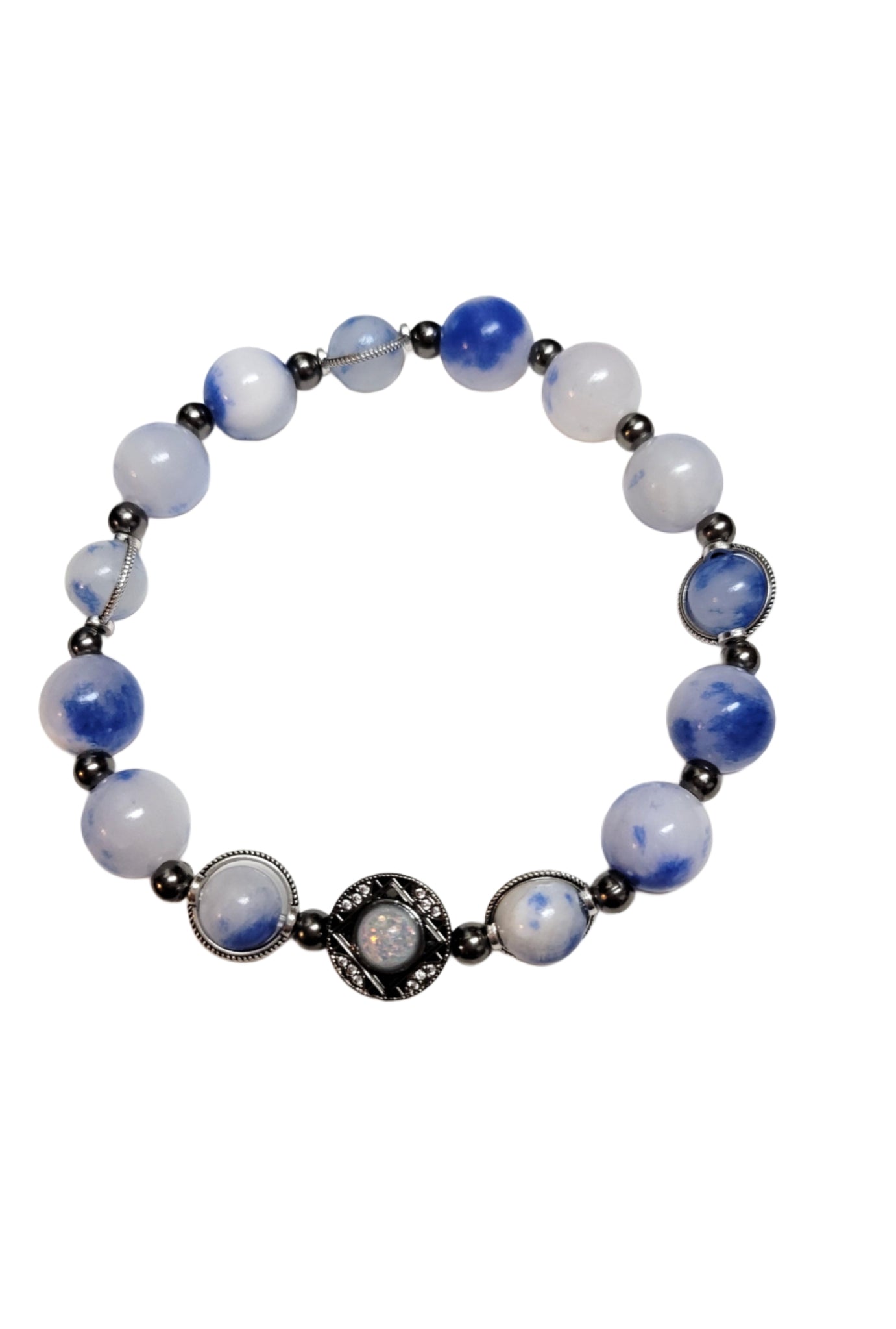 Crystal Bracelet- Blue/white