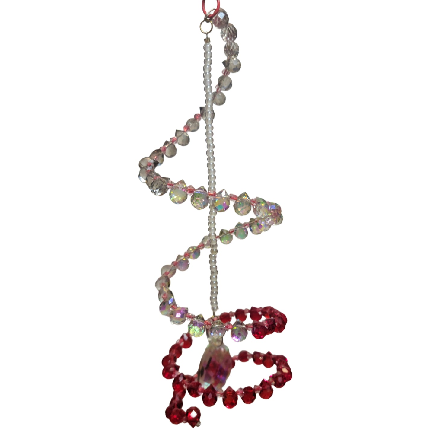 Suncatcher- Clear & Red tear-drop