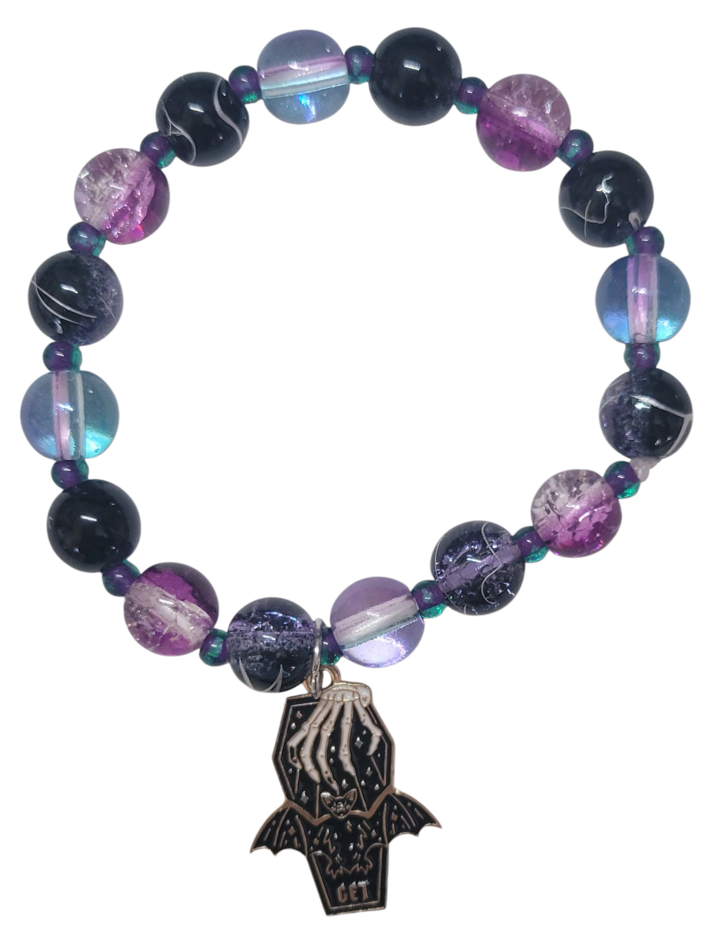 Glass Bead Bracelet- Bat