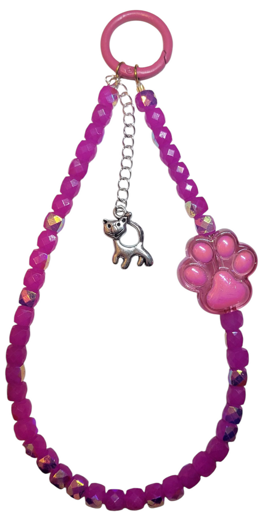 Keychain- Pink Cat Paw