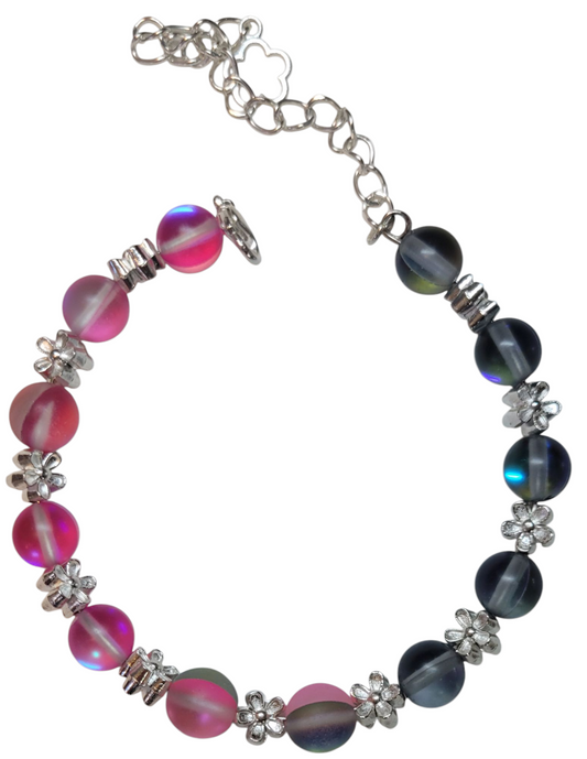 Adjustable Bracelet- Pink & Blue Sun-Reflecting