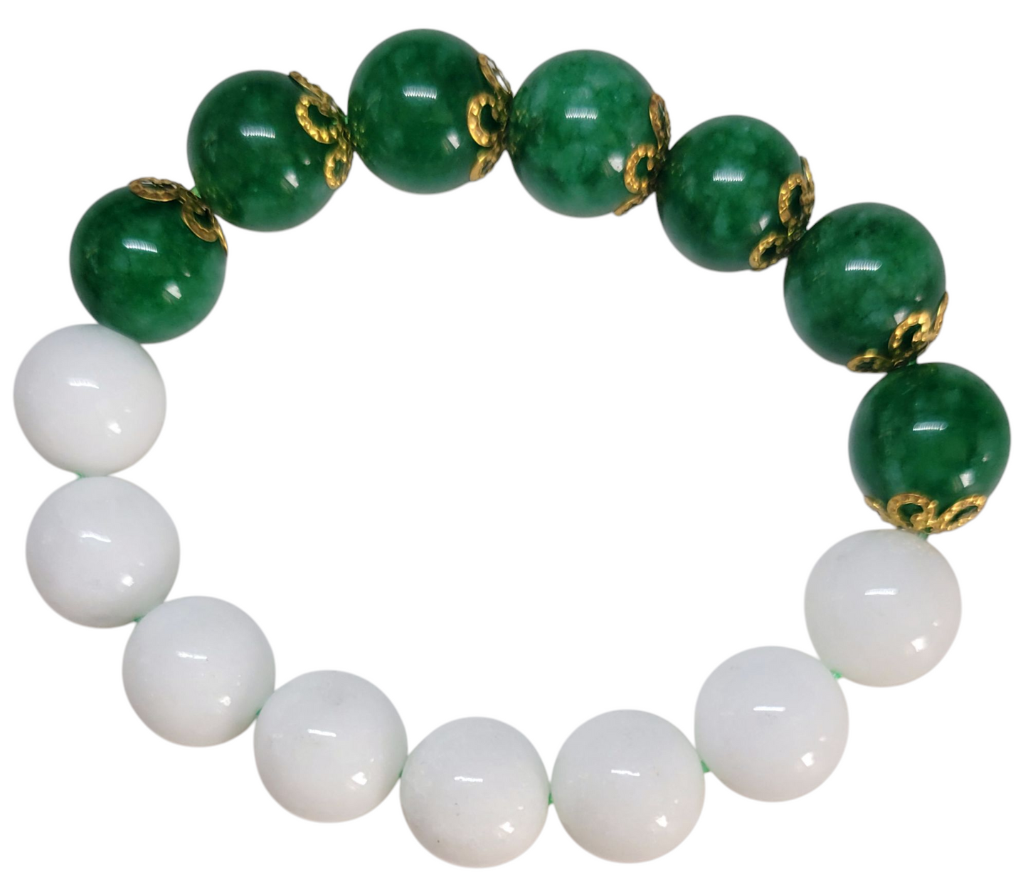 Crystal Bracelet- Green & White
