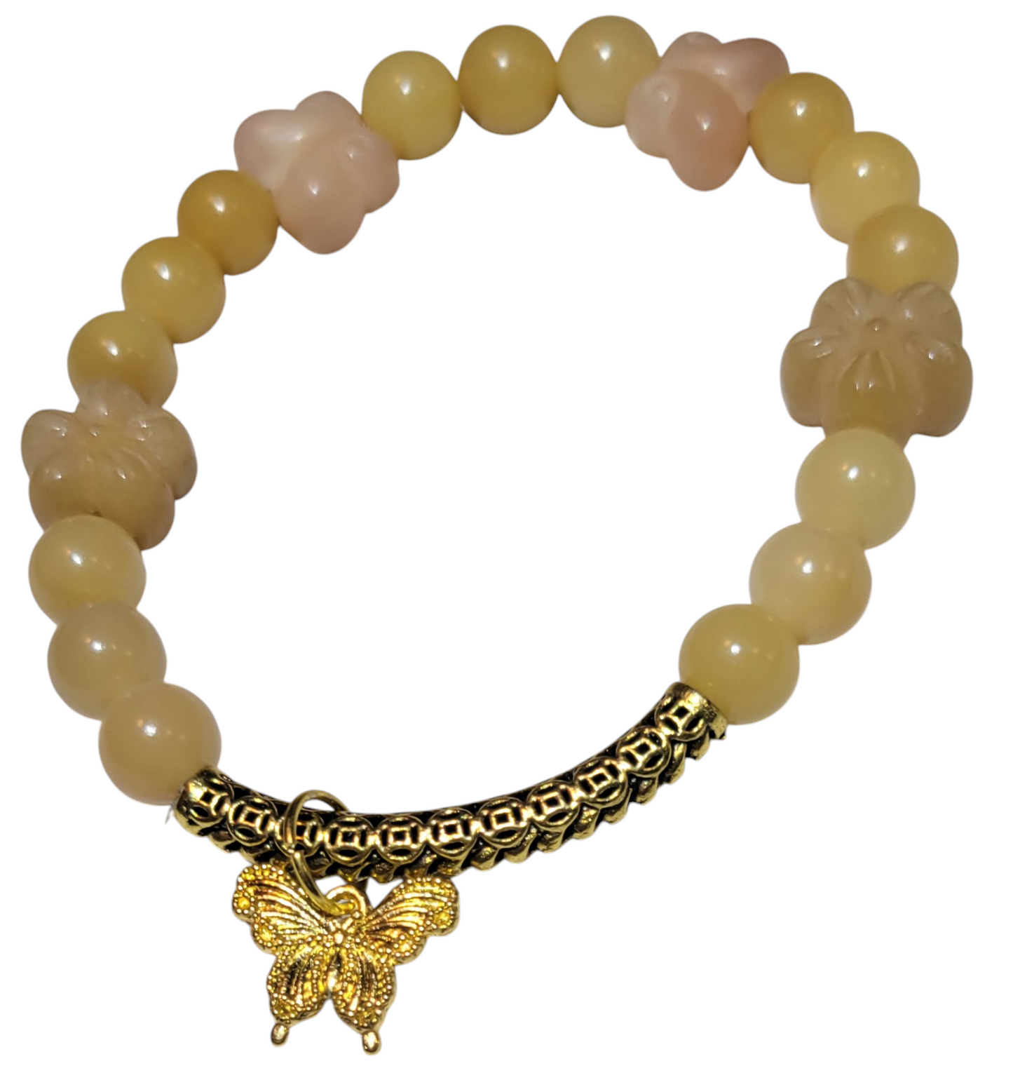 Bodhi Bracelet- Flower w/ butterfly charm