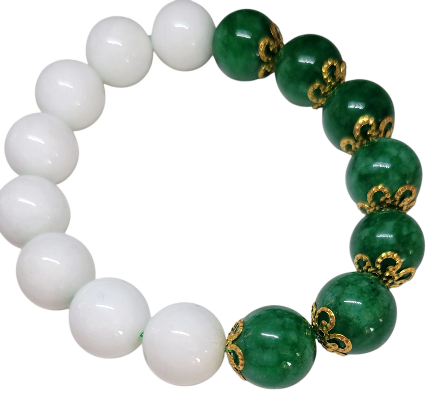Crystal Bracelet- Green & White