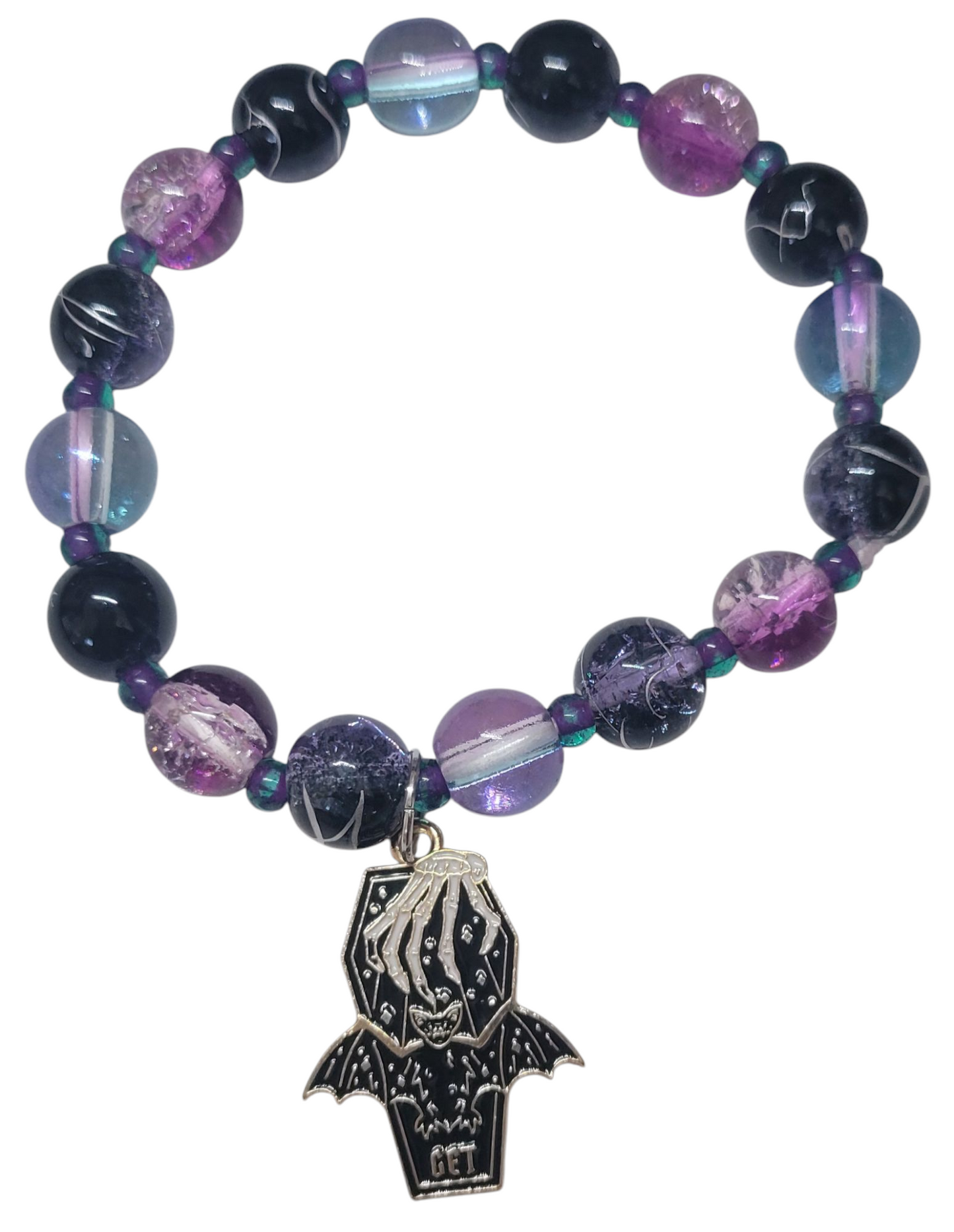 Glass Bead Bracelet- Bat