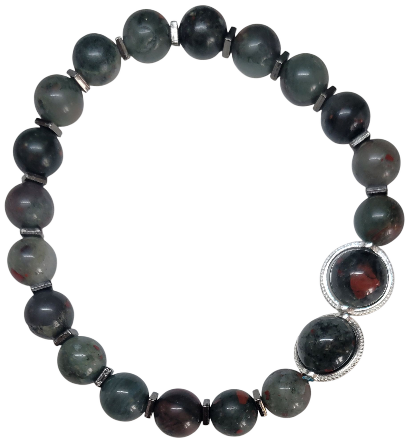 Crystal Bracelet- Bloodstone w/ frames