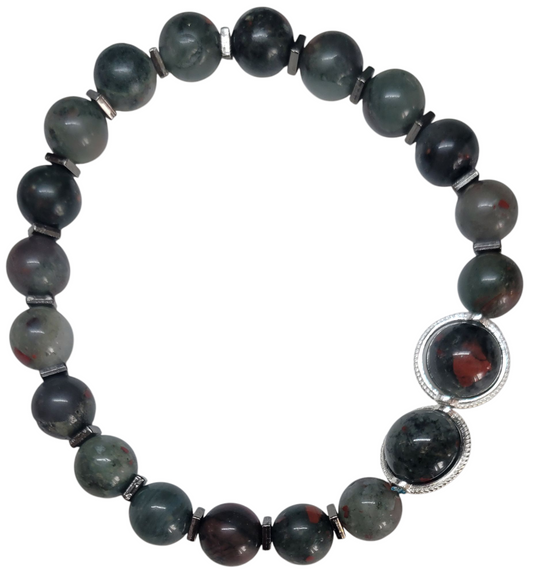 Crystal Bracelet- Bloodstone w/ frames