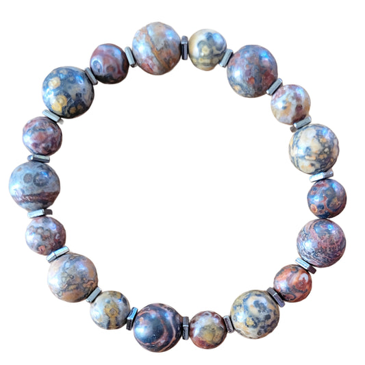Crystal Bracelet- Leopard Jasper