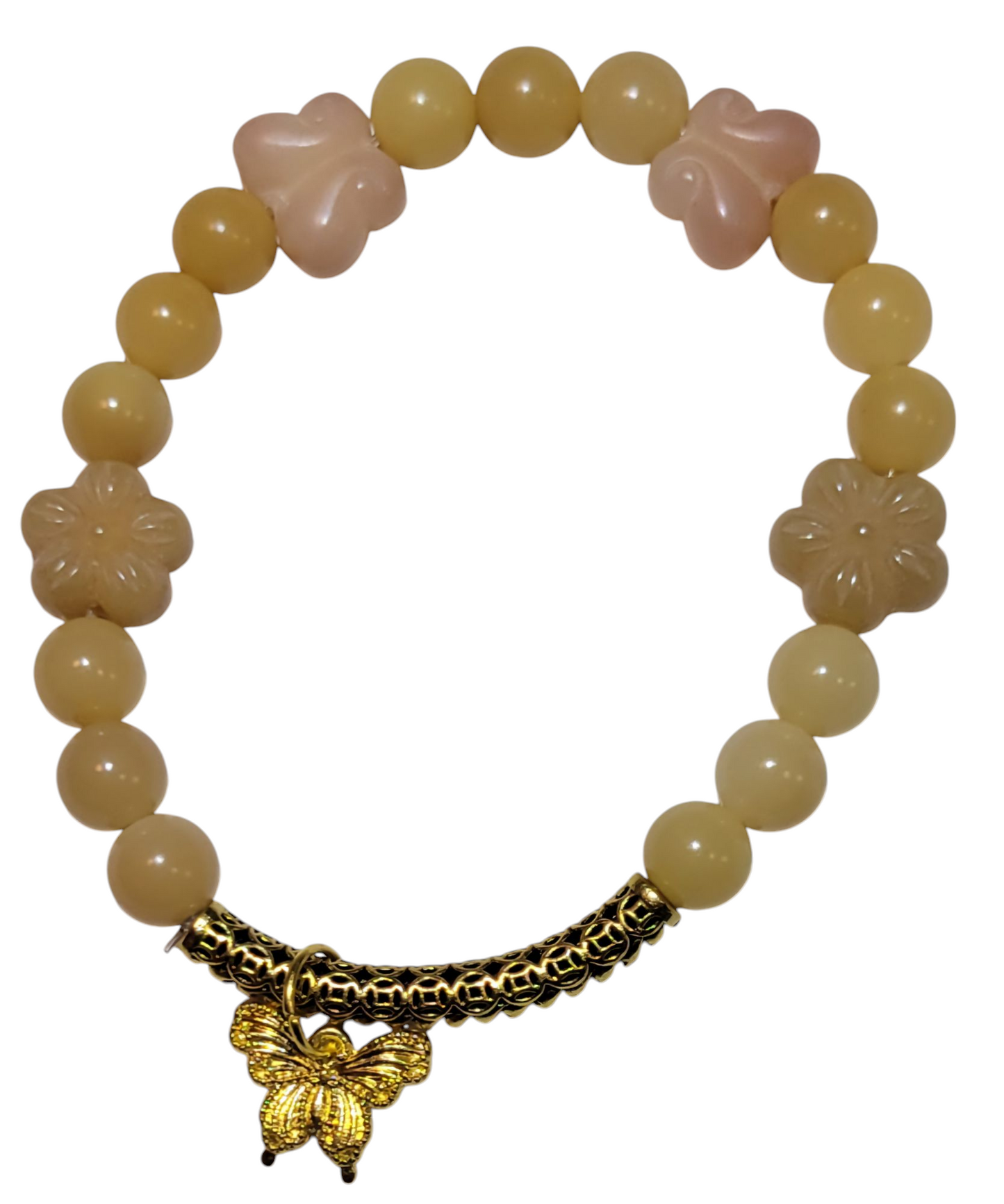 Bodhi Bracelet- Flower w/ butterfly charm