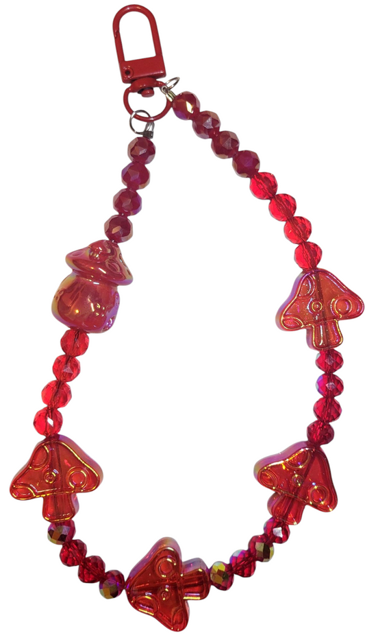 Keychain- Red Mushroom