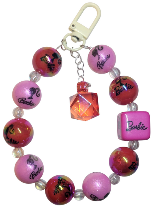 Keychain- Pink & Red 'Barbie'