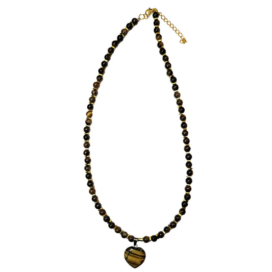 Adjustable Necklace- Cystal Tiger's Eye