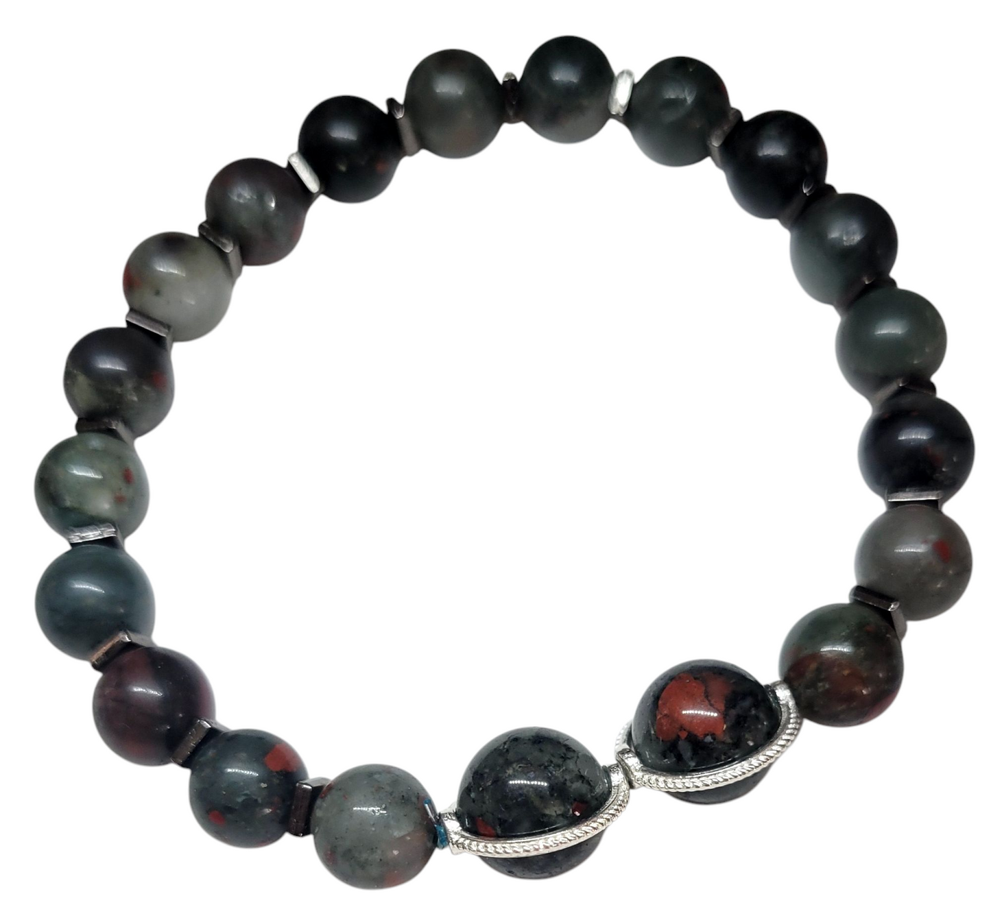 Crystal Bracelet- Bloodstone w/ frames
